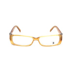 Front view of Tod's Yellow Acetate Frames with bright yellow color and acetate material, featuring dimensions 54/14/130 mm.