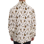 Dolce & Gabbana Exclusive Silk Casual Men's Shirt - JAZZ Motive Dolce & Gabbana Light Gray