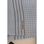 Dolce & Gabbana Elegant Blue Silk Polka Dot Men's Scarf Silk Scarves Dolce & Gabbana Dark Gray