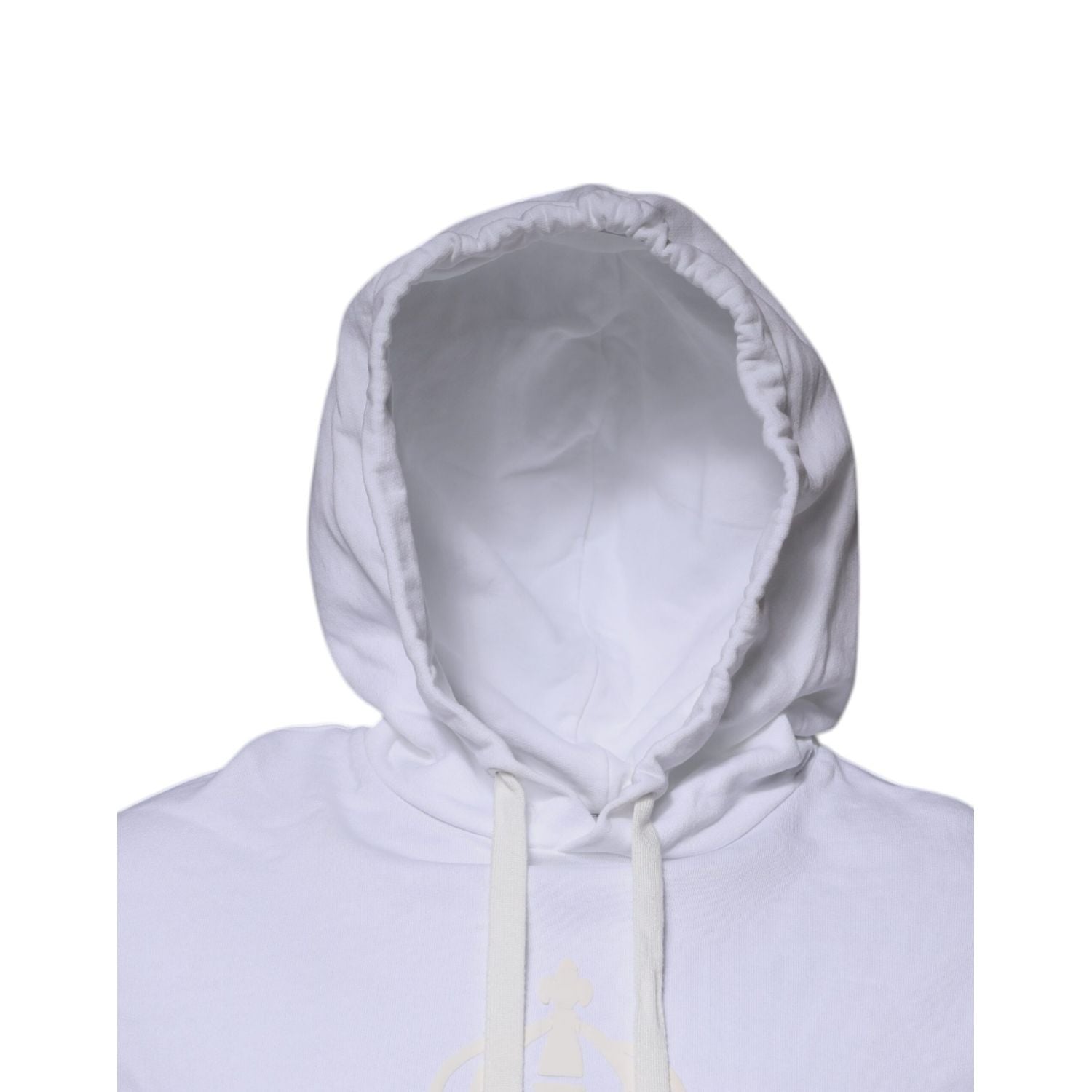 Dolce & Gabbana White Logo Hooded Pullover Sweatshirt Sweater