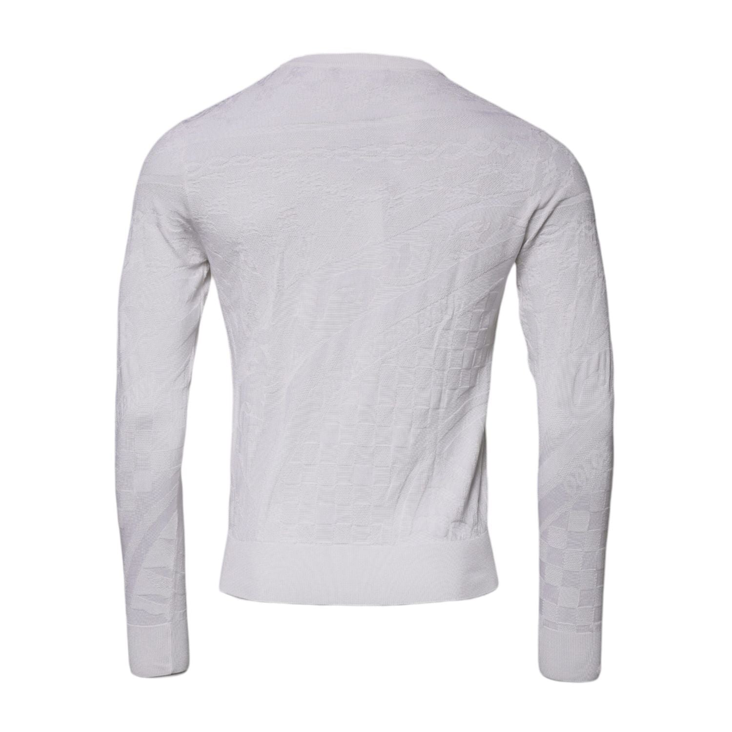Dolce & Gabbana White Silk Crew Neck Men Pullover Sweater