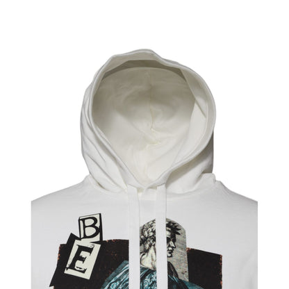 Dolce & Gabbana White Caesar Cotton Hooded Pullover Sweater