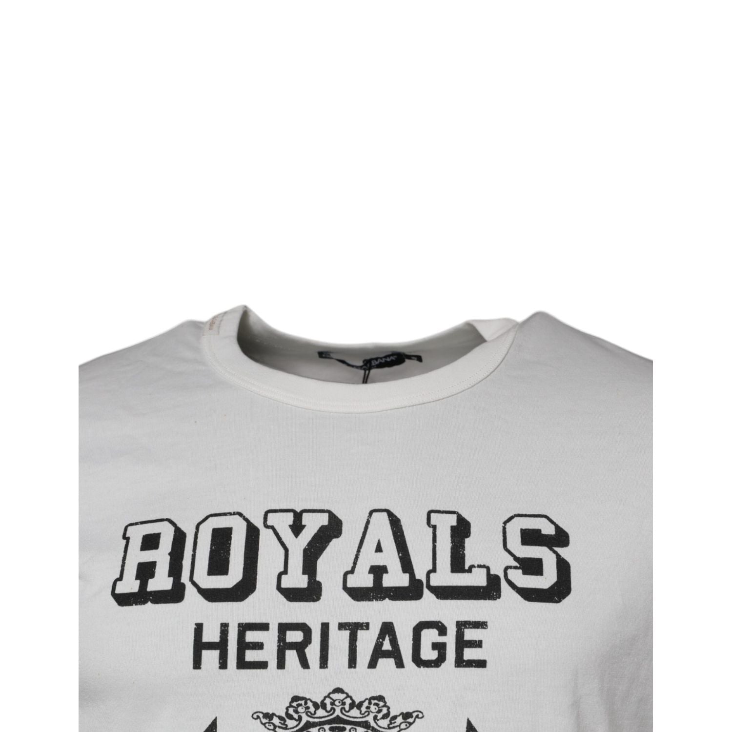 Dolce & Gabbana White Royals Heritage Cotton T-shirt