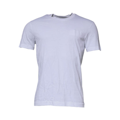 Dolce & Gabbana White DG Logo Cotton Crew Neck T-shirt