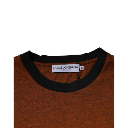 Dolce & Gabbana Brown DG Logo Cotton Crew Neck T-shirt