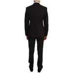 Dolce & Gabbana Elegant Brown Jacquard Martini Suit Suit Dolce & Gabbana Black
