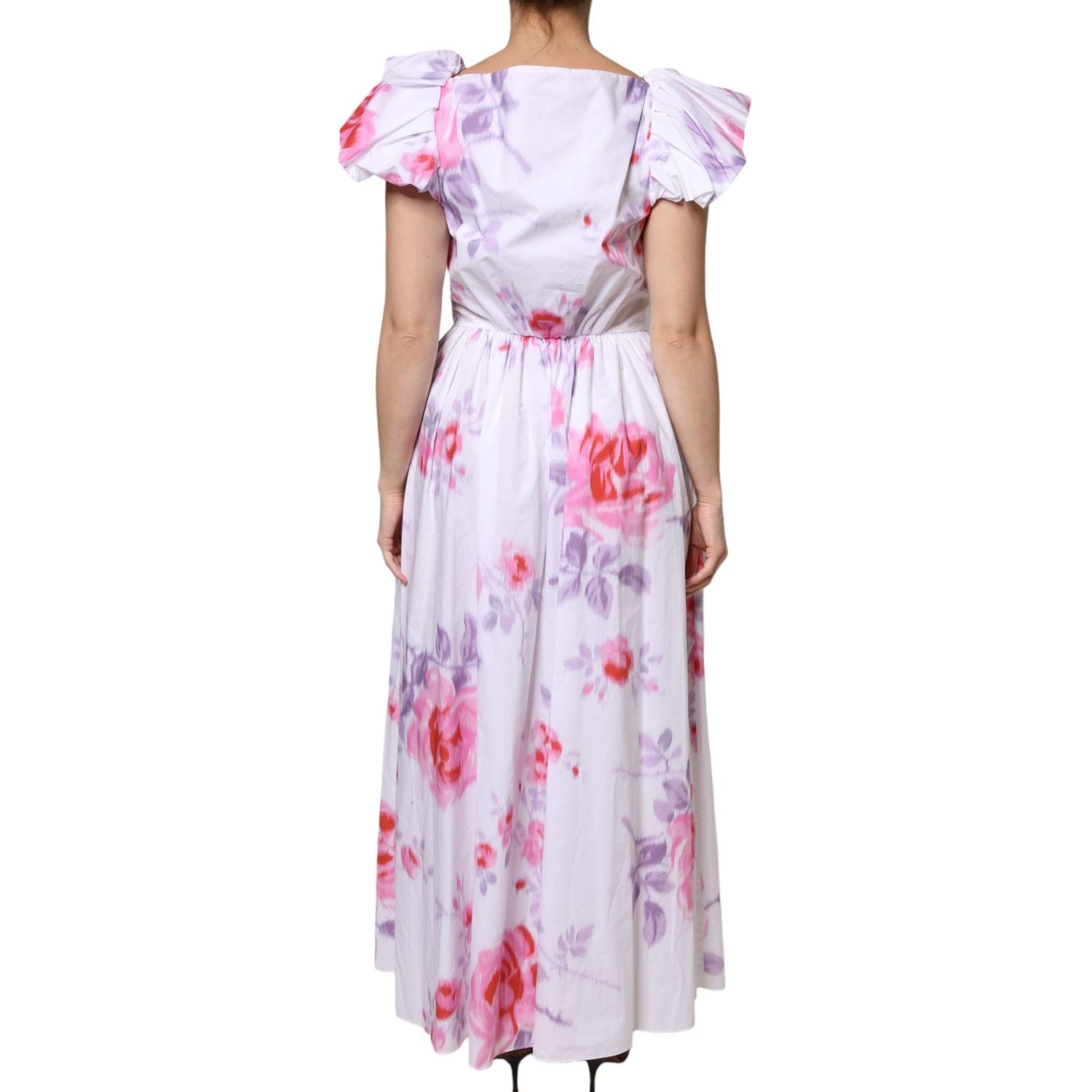 Philosophy White Floral Cotton Maxi Dress