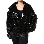 Dolce & Gabbana Black Polyester Button Down Blouson Jacket