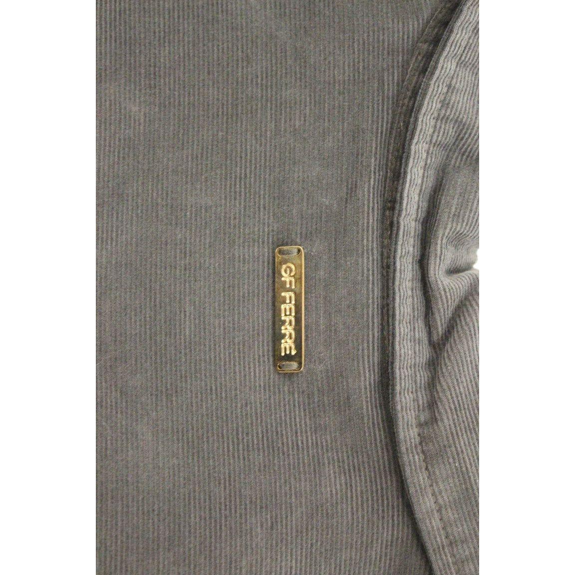 GF Ferre Green Button Front Cotton Casual Shirt SIG10259-1