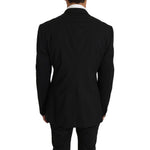 Dolce & Gabbana Elegant Black Slim Fit Martini Blazer Jacket Dolce & Gabbana Black