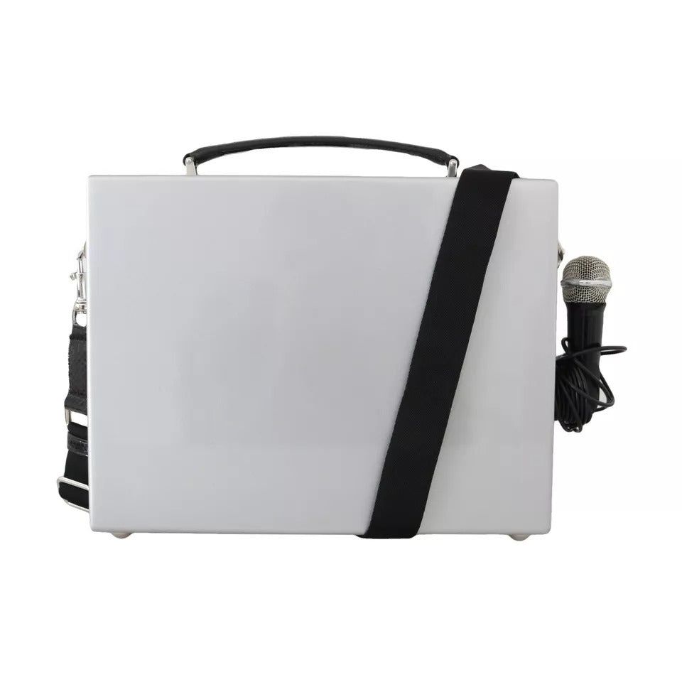 Front view with bag zipped and handles upright.