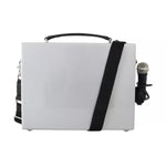 Dolce & Gabbana Silver Retro Radio Boombox Limited Edition Handmade Wood Bag VAS15485