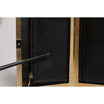 Dolce & Gabbana Black Leather Gold Frame Clutch Evening Party Purse Bag BAG4036