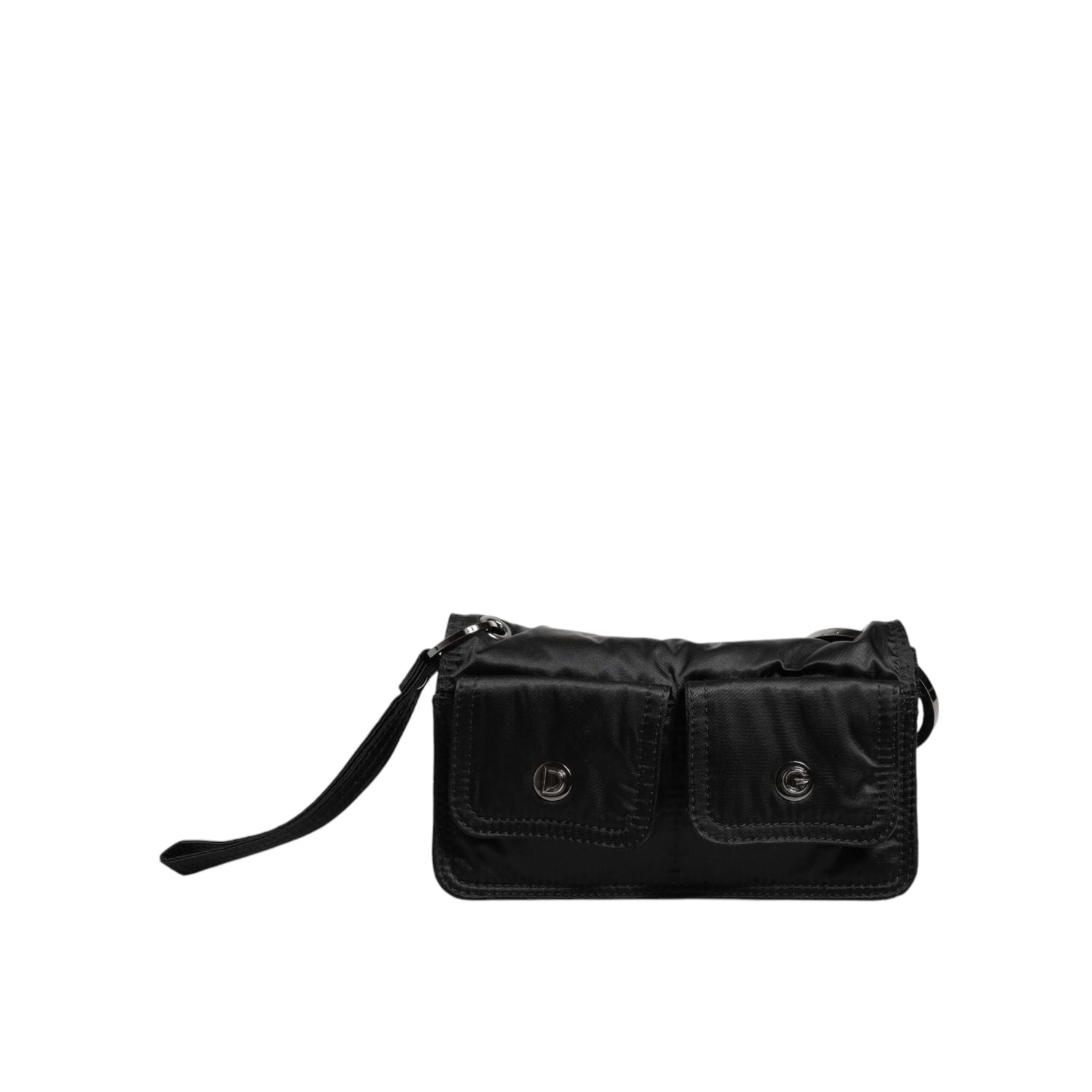 Front view with bag zipped and handles upright.