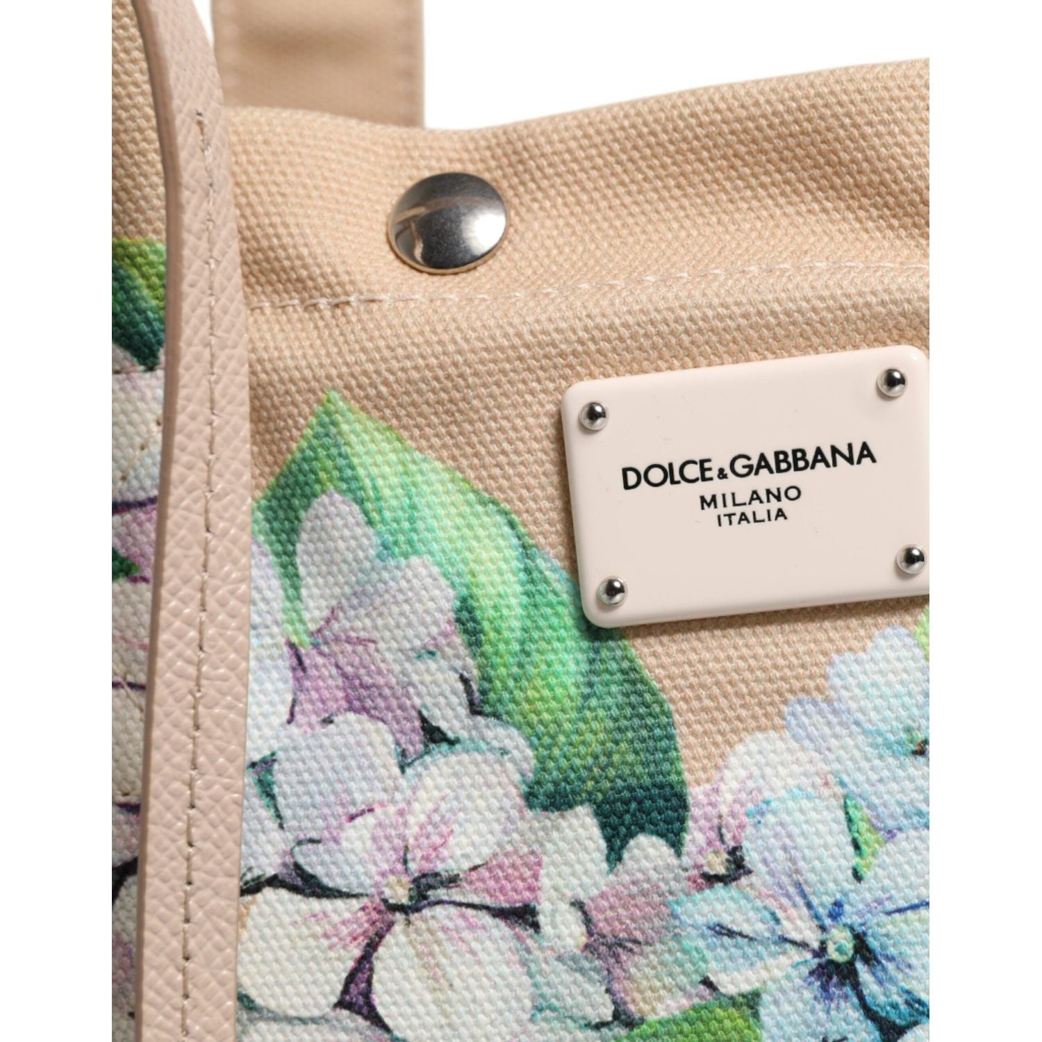 Dolce & Gabbana Multicolor Floral Canvas TANIA Top Handle Tote Bag