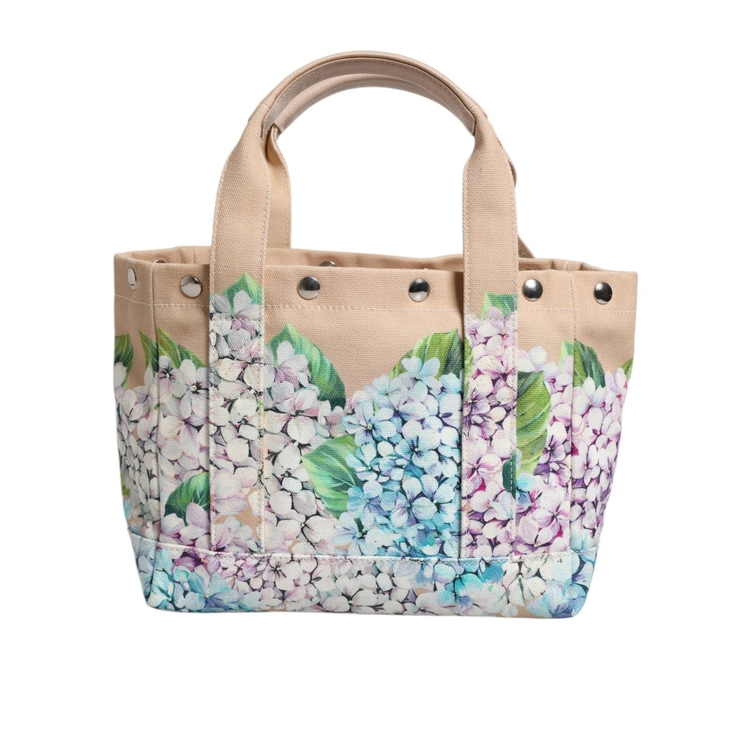 Dolce & Gabbana Multicolor Floral Canvas TANIA Top Handle Tote Bag