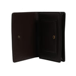 Dolce & Gabbana Brown Leather Bifold DG Logo Cardholder Sling Strap Wallet BAG4194