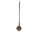 Dolce & Gabbana Brown Round Leather DG Logo Coin Purse Lanyard Wallet BAG4241