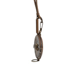 Dolce & Gabbana Brown Round Leather DG Logo Coin Purse Lanyard Wallet BAG4241