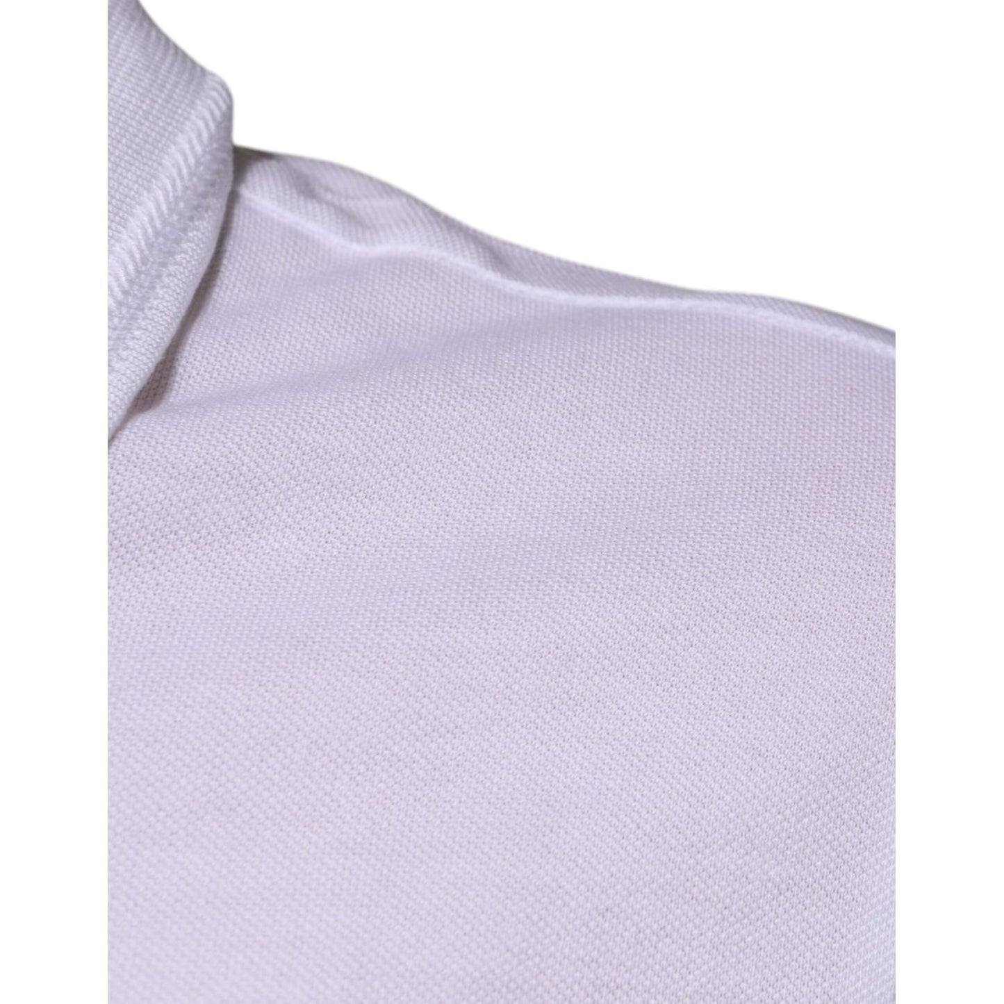 Dolce & Gabbana White Collared Short Sleeves Polo T-shirt