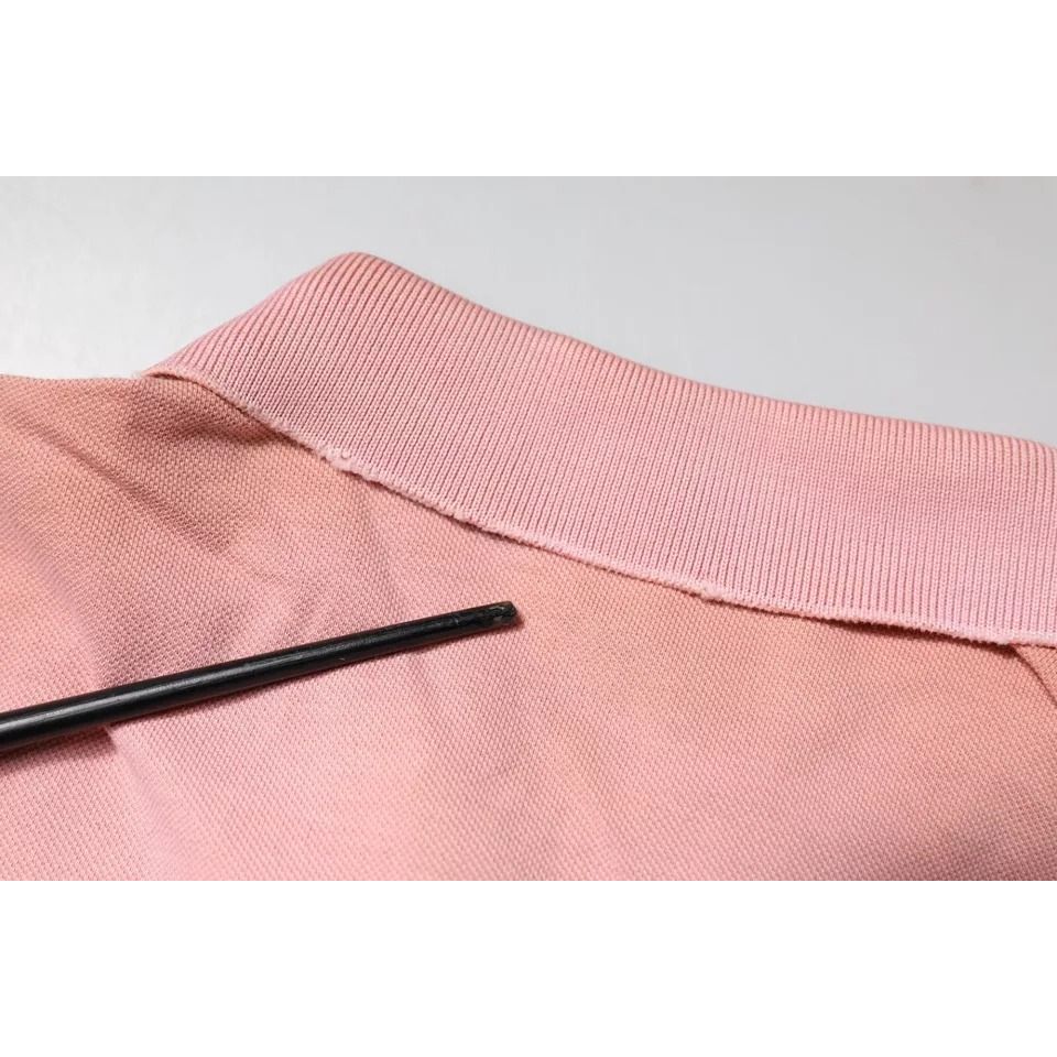 Dolce & Gabbana Pink Crown Collared Short Sleeve Polo T-shirt