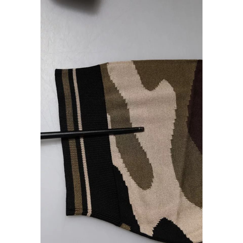 Dolce & Gabbana Multicolor Camouflage Collared Polo T-shirt