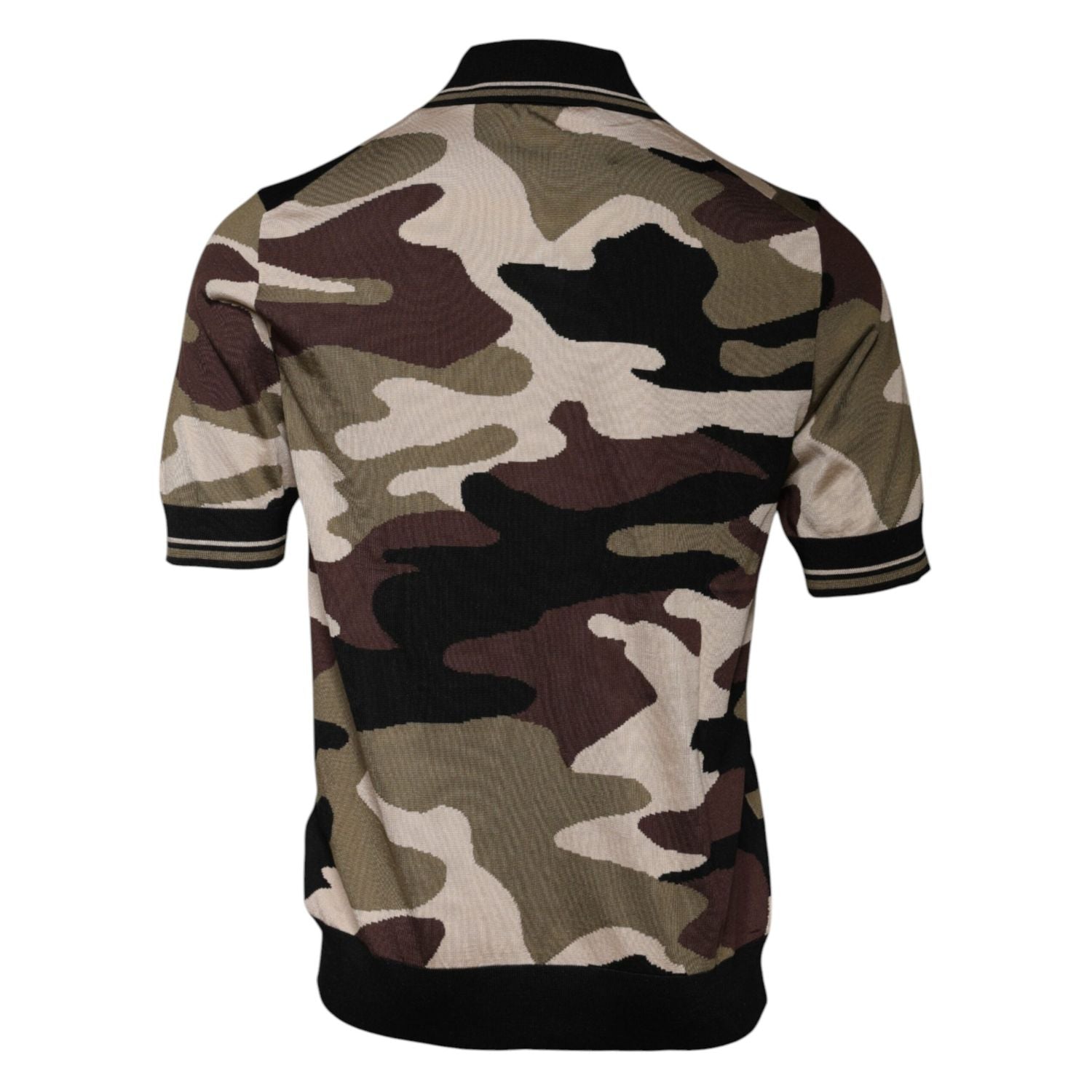 Dolce & Gabbana Multicolor Camouflage Collared Polo T-shirt