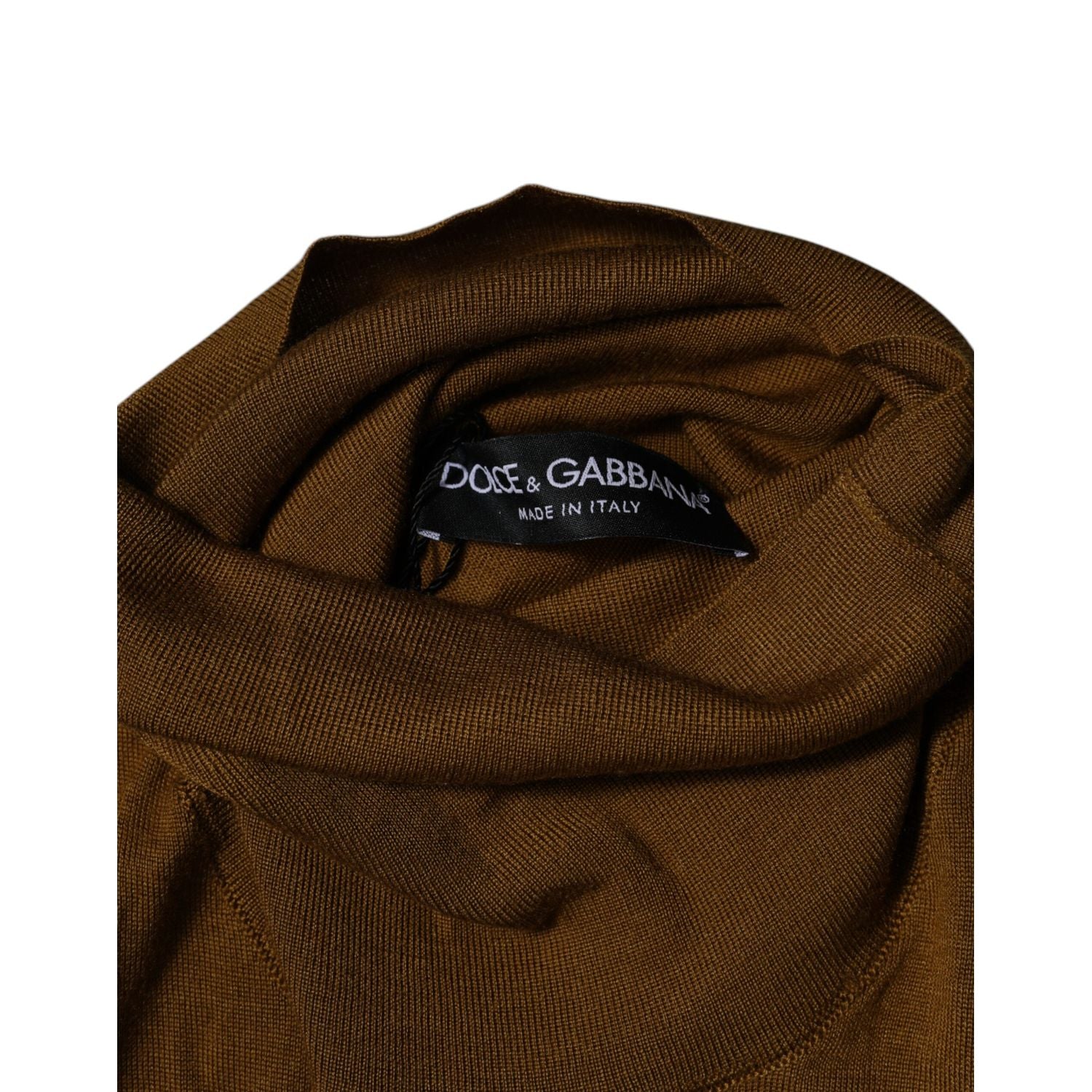 Dolce & Gabbana Brown Cashmere Turtleneck Pullover Sweater
