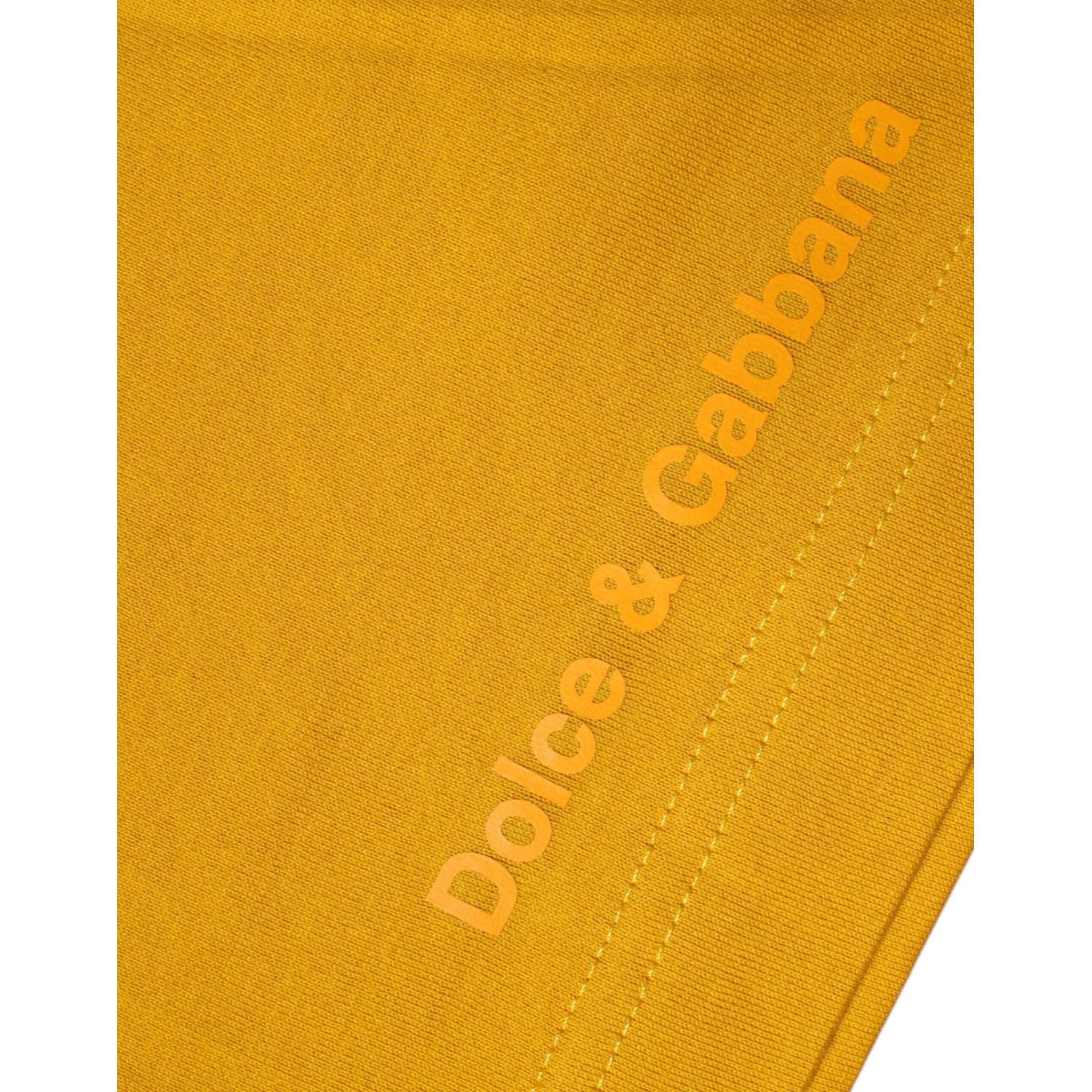 Dolce & Gabbana Dark Yellow Logo Crew Neck Short Sleeves T-shirt