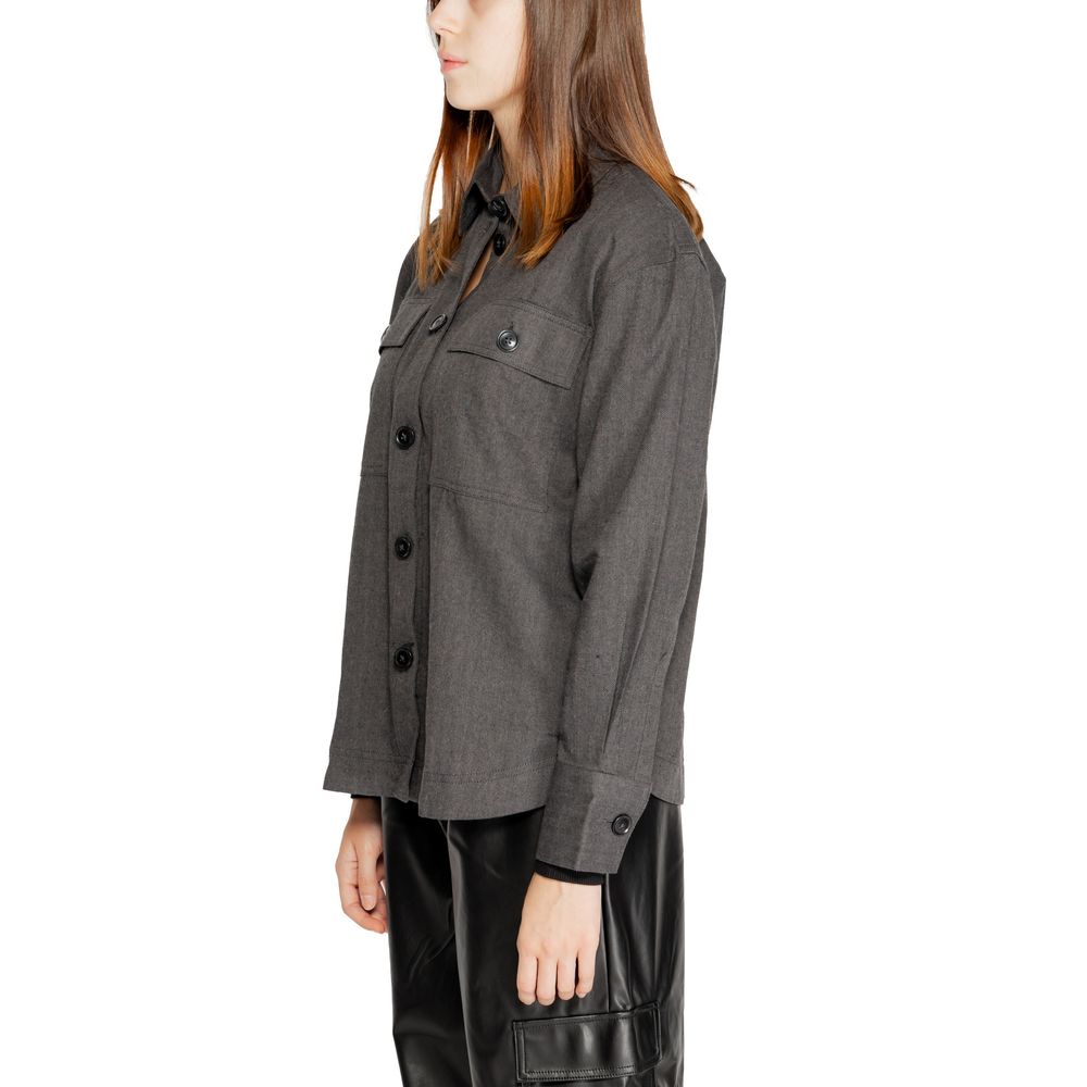 Jacqueline De Yong Black Recycled Cotton Blouse