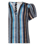 Rinascimento Turquoise Polyester Blouse