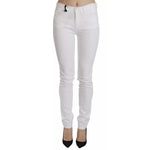 Dolce & Gabbana White Crystal Embellished Skinny Jeans