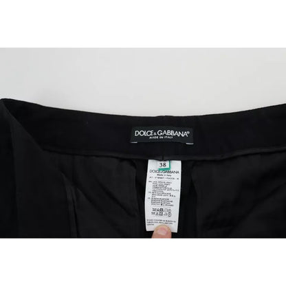 Dolce & Gabbana Black Virgin Wool Stretch Skinny Pants