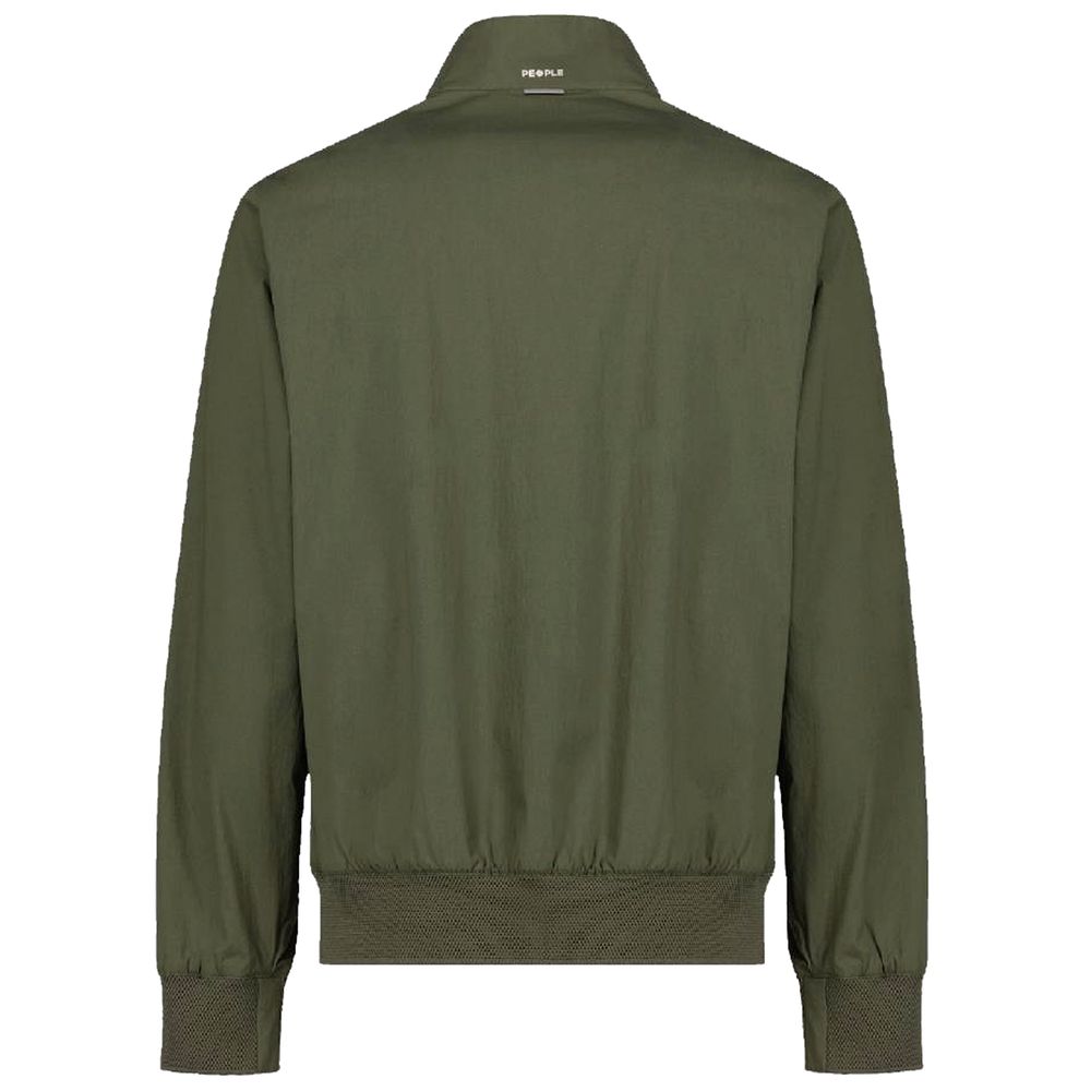 People Of Shibuya Green Cotton Men Bomber Jacket
