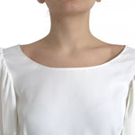 Dolce & Gabbana White Viscose Round Neck Short Sleeves Top