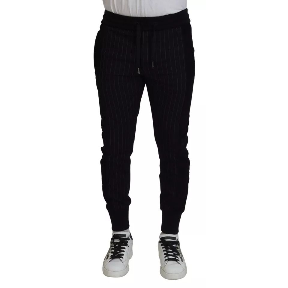 Dolce & Gabbana Black Cotton Blend Jogger Sweatpants Pants