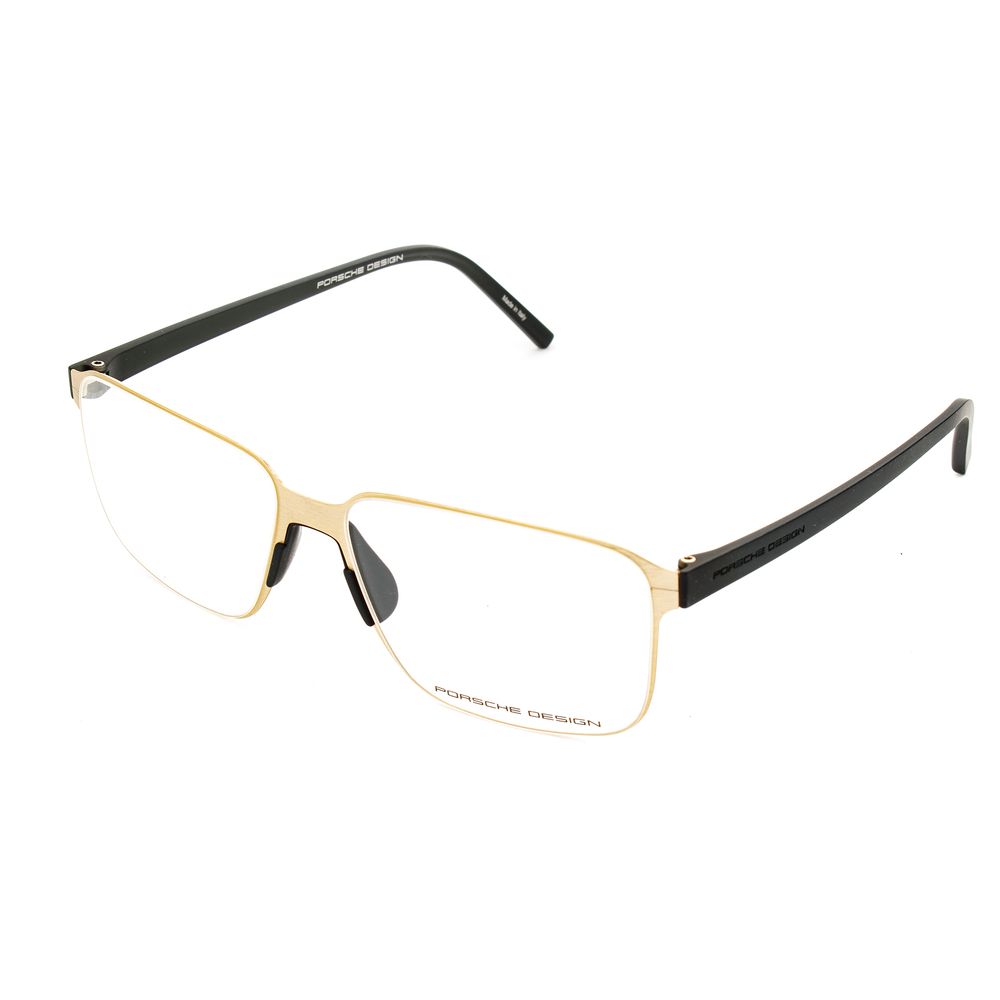Porsche Gold Metal Frames P8313-B Eyeglasses in golden color, metal construction, size 55/15/140 mm, made in Italy for men.