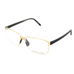 Porsche Gold Metal Frames P8313-B Eyeglasses in golden color, metal construction, size 55/15/140 mm, made in Italy for men.