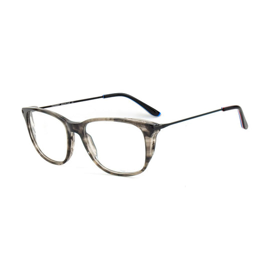 Vuarnet Gray Acetate Frames with clip-on, lens/bridge/temple measurements 53/17/145 mm, stylish gray design.