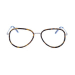 Vuarnet Gray Stainless Steel Frames with clip-on sunglasses, tortoise shell design, lens size 54mm, bridge 17mm, temple 145mm.
