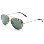 Vuarnet Brown Stainless Steel Frames with clip-on, brown color, 54/17/145 mm dimensions, featuring optique clip-on and pure gray lenses.