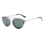 Vuarnet Gray Stainless Steel Frames with clip-on sunglasses, unisex design, ideal for sun protection, category 3 lenses.