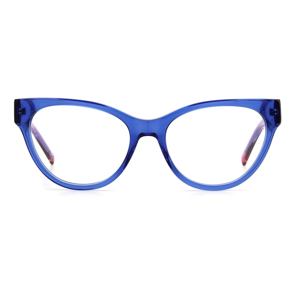 M Missoni Blue Acetate Frames with cat-eye shape, model MMI0097S6FF31, measures 53/17/140mm, fashionable women's glasses
