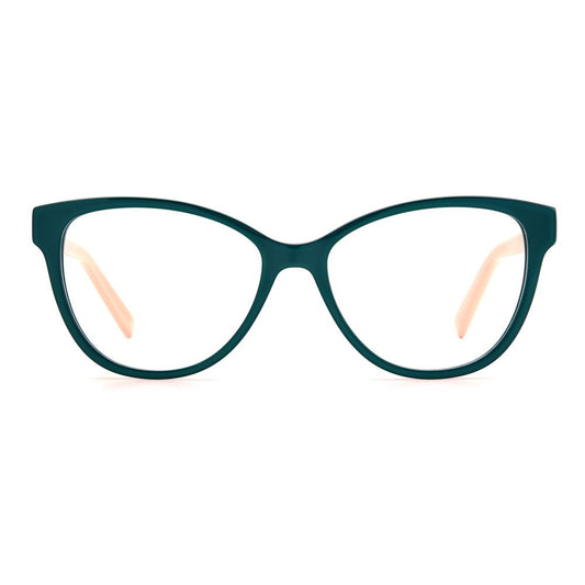 M Missoni Green Acetate Frames for women with 53mm lens, 15mm bridge, and 140mm temples.