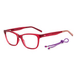 M Missoni Red Acetate Frames for women eyewear with stylish design, size 52/16/140 mm, featuring vibrant red color.