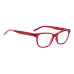 M Missoni Red Acetate Frames for women, 52/16/140 mm, stylish rectangular glasses, vibrant red color, acetate material.