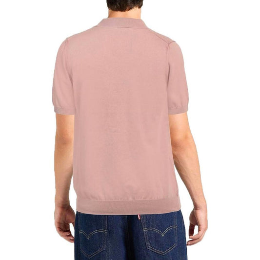 Alpha Studio Pink Cotton Polo Shirt AL-14582-IT46 | S