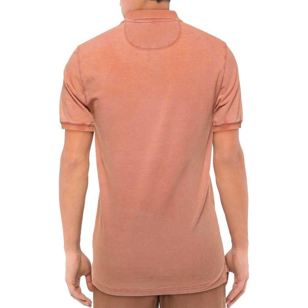 Alpha Studio Pink Cotton Polo Shirt