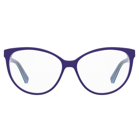 Love Moschino Purple Acetate Frames with violet design for women, size 57/14/140 mm, stylish eyeglasses.