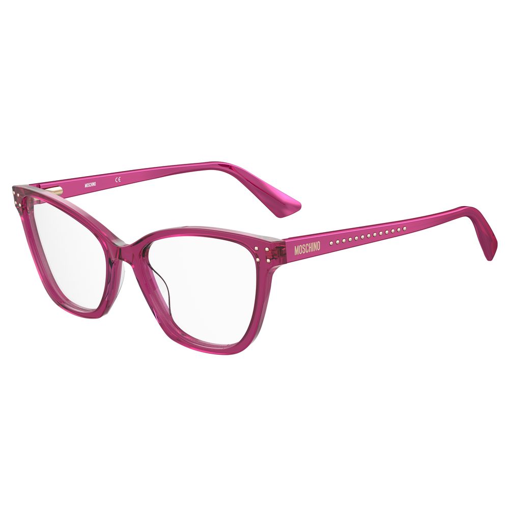 Moschino Fuchsia Acetate Frames for women, MOS595-MU1 with 54/17/140 mm measurements.